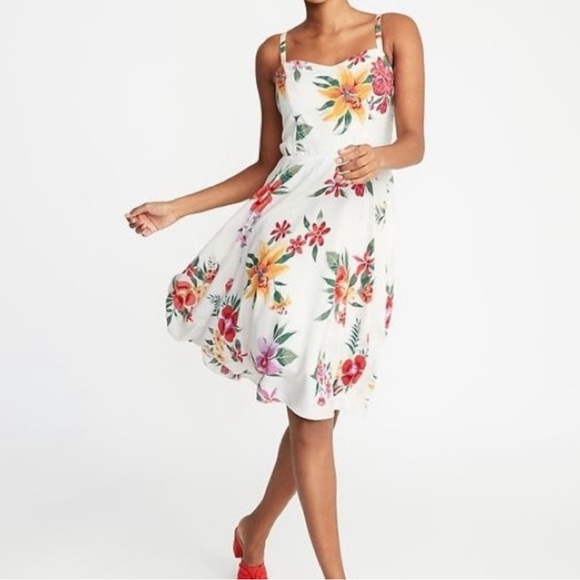 Old Navy White Floral Mini Dress - Picture 2 of 6